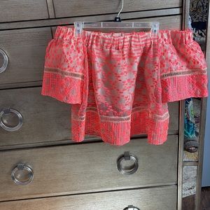 Jonathan Simkhai off the shoulder silk top , size L